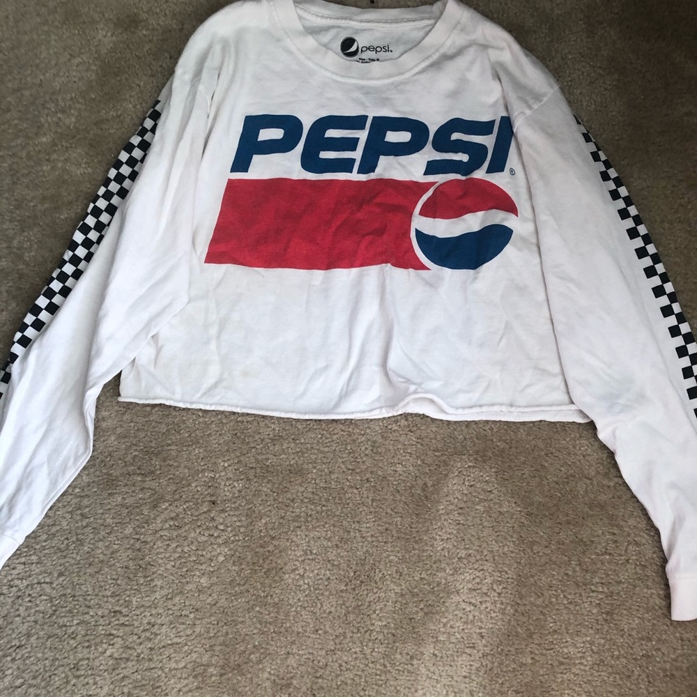 Long Sleeve Trendy Pepsi  Shirt